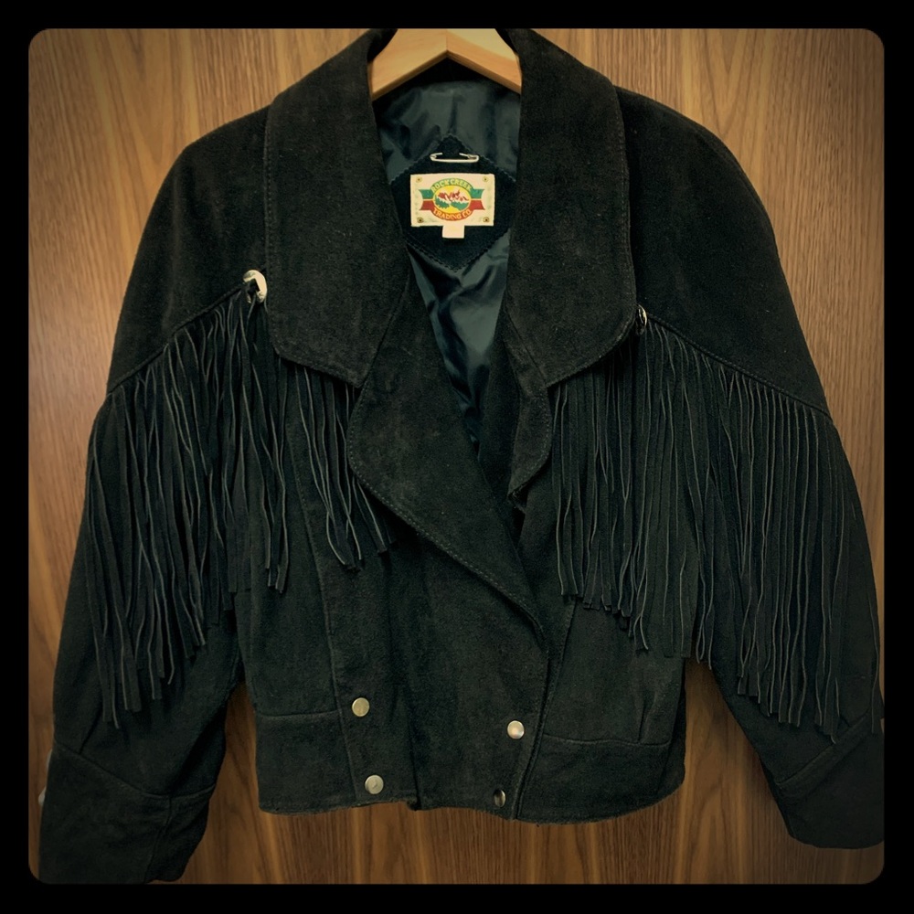 Vintage Suede Western Fringe Jacket